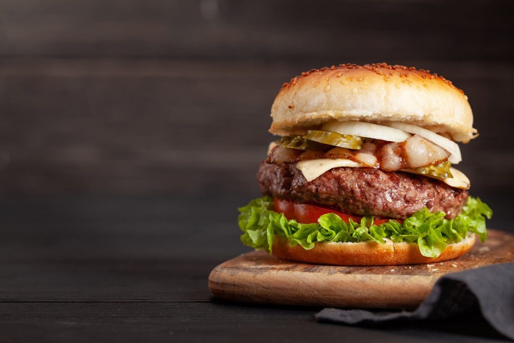homemade tasty beef burger FRT5PYB